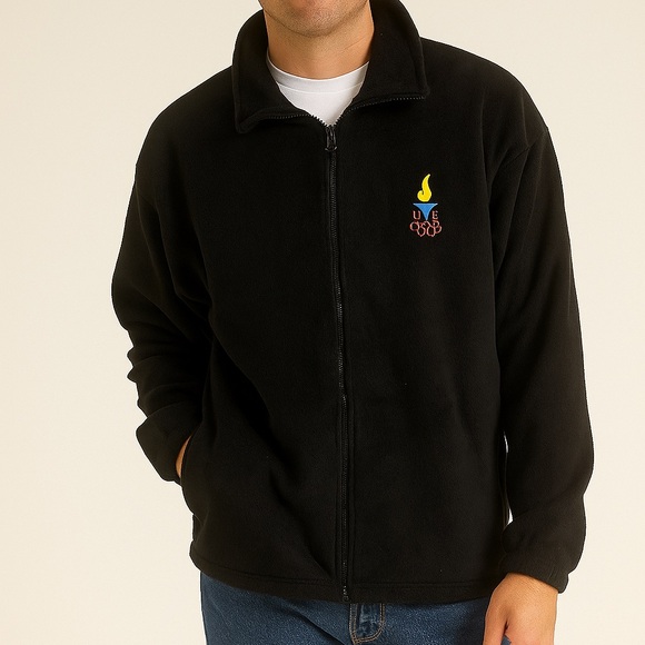 Usa Olympics Other - USA Olympics Black Fleece Zip-Up Unisex Men’s Women’s Jacket Size XL